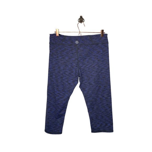 American Eagle‎ Outfitters AEO Size XL Blue Gray Space Dye Crop Active Leggings - Picture 2 of 3